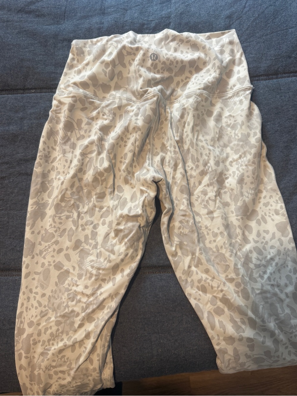 lululemon athletica Girls' Light Beige Leopard Capri Leggings